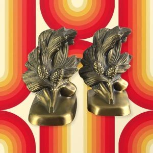 Authentic 70’s PM Craftsman Solid Brass Bookends